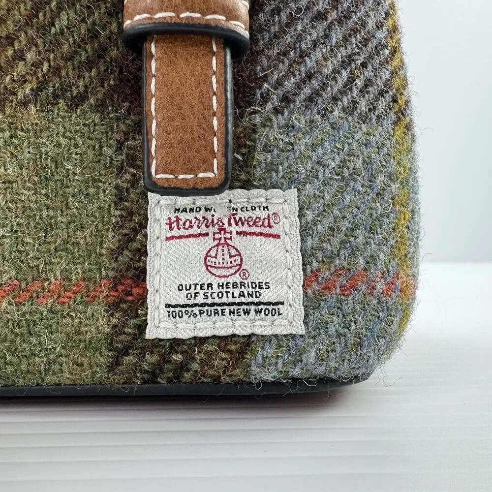 Islander Jura Mini Backpack Harris Tweed Tartan Vegan Leather Scotland NWOT